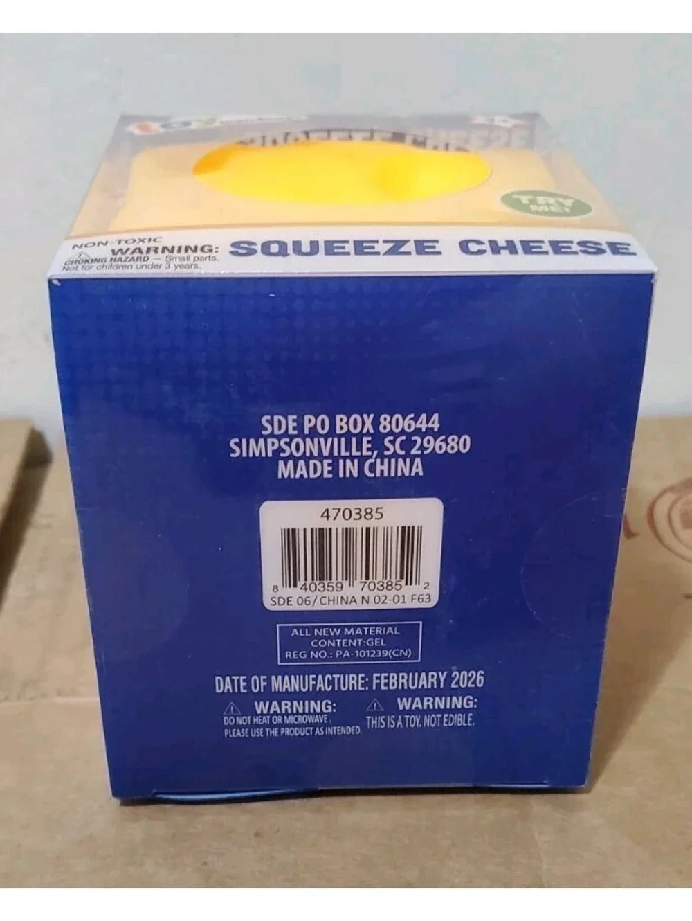 Toymendous Squeeze Cheese Fidget Toy New 2026 Release Gel Filled Sensory Squishy